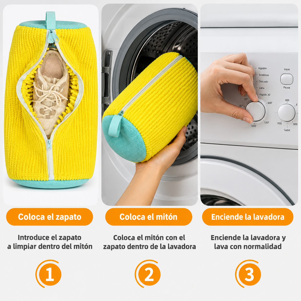 Bolsa Lava Zapatos 360° para Lavadora