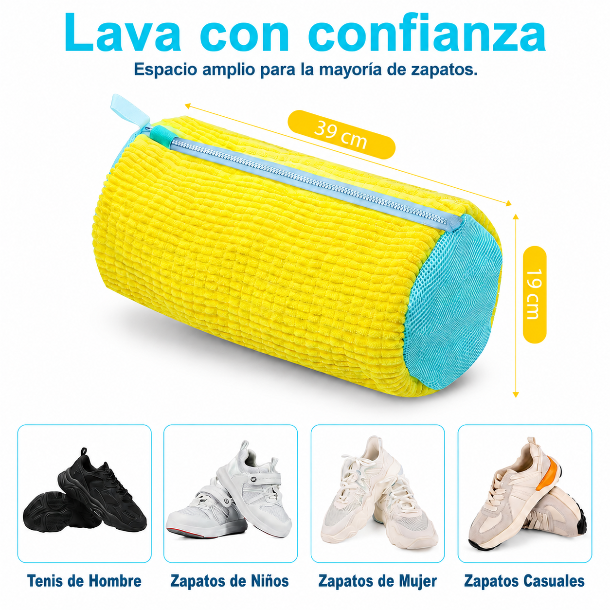 Bolsa Lava Zapatos 360° para Lavadora